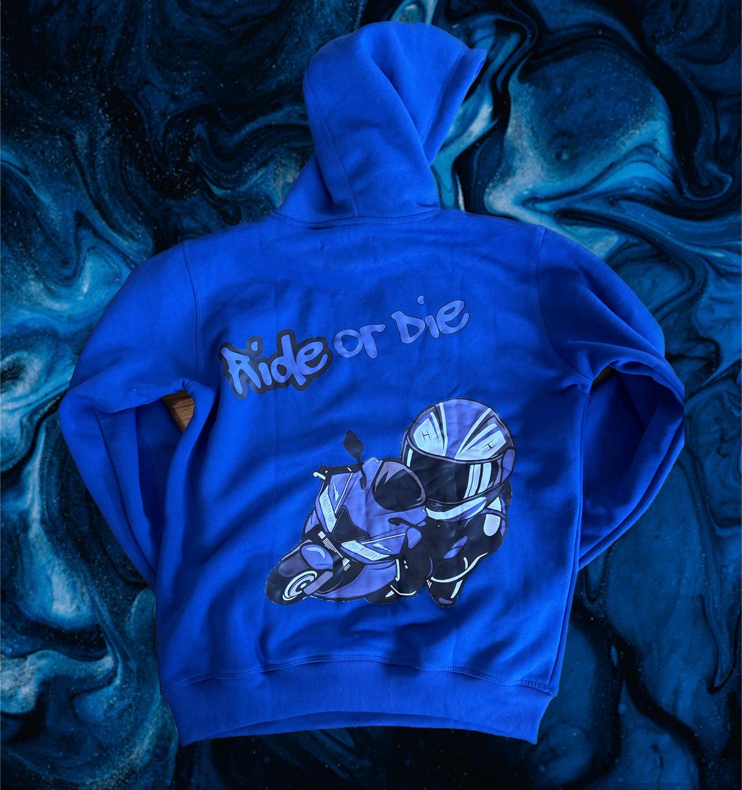 Ride or Die Blue Hoodie